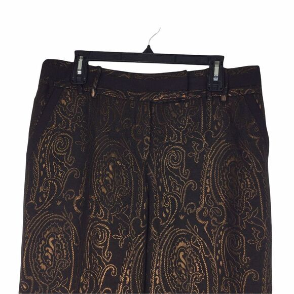 Etcetera Dashing Brown Bronze Metallic Holiday Dress Pants Womens Size 14 NWT - Picture 9 of 9